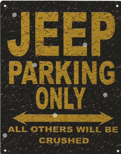 Jeep parking metal sign rustic - sign,