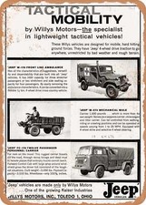 METAL SIGN - 1961 Willys Jeeps