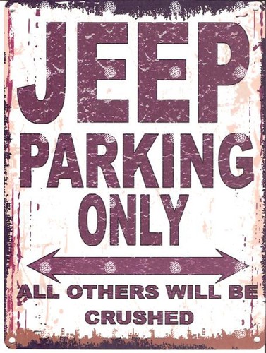 Jeep parking sign retro - jeep,